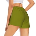 thumbnail image 2 of Uemuo Olive Pattern Women's Athletic Shorts High Waisted Running Shorts with Liner Pockets Gym Elastic Workout Shorts-XX-Large, 2 of 9