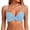 #18Sky Blue, variant on Women's Twist Front V Neck Bikini Top Padded Adjustable Spaghetti Straps Bathing Suit Tops Only Pink XL