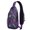 Purple-5, variant on Ink Style Rustic Sling Bag, Vintage Folk Crossbody Backpack with Wood Grain Artistic Design for Commuting
