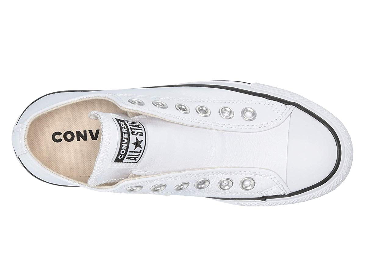 Converse Chuck Taylor All Star Slip Leather - Slip White/White/Black Walmart.com