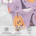 thumbnail image 5 of Yayeee 2 Pack Hand Towels for Bathroom 100% Cotton 16" x 28" Kitchen Towel, Purple Cute Halloween, 5 of 7