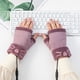 thumbnail image 5 of Tejido Guantes sin dedos Hombres blandos Mujeres A prueba de viento A prueba de viento Cálido Mantenimiento USB Carga eléctrica Calefacción Mittens Protector de mano interior Púrpura kenally HA011717-01, 5 of 7