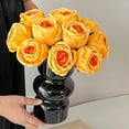 thumbnail image 4 of Kbndieu Artificial Yellow Roses, Artificial Flowers for Home Decor Indoor, Fake Bouquet Faux Floral Arrangements Dining Table Centerpieces for Kitchen Bridal Wedding Party Valentines Day Decorations, 4 of 6
