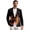 Red Flame Wolf, variant on Men's Suit Jacket with 2 Side Pockets One Button Sport Coat Long Sleeve Blazer Regular Fit Tuxedo Jacket Cute Zebra ,L