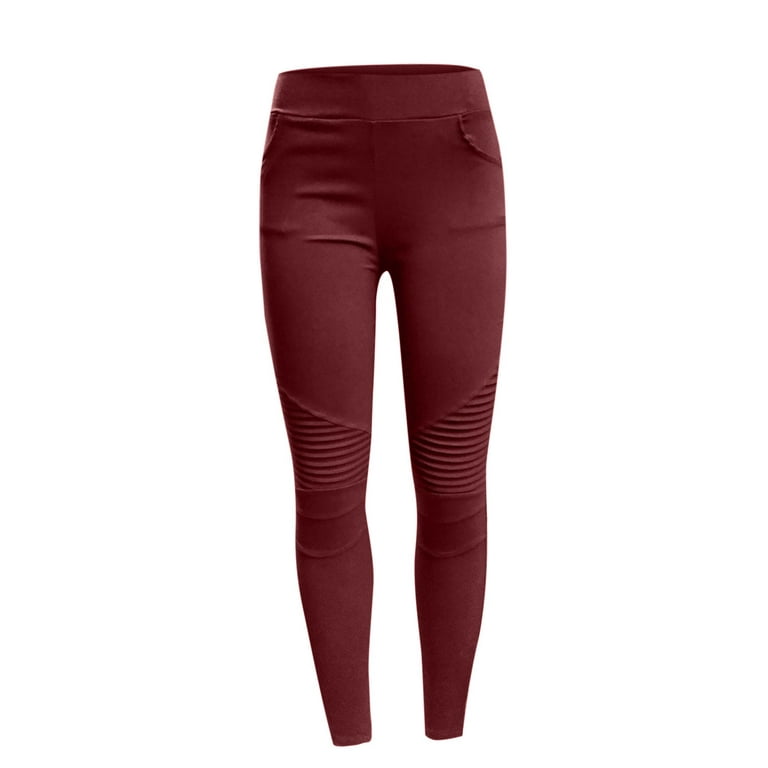 JWZUY Womens Slim Fit Pant Elastic Waist Ankle Pants Design Pants Pencil  Trouser Ruched One Leg Size Zipper Pant Black XL 
