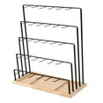 thumbnail image 4 of Xuanheng 5 Tiers Earring Display Stand Holder Jewelry Hanger Rack Easy Assemble Tabletop with Hooks for Home Ear Studs Keychains Rings Black, 4 of 8