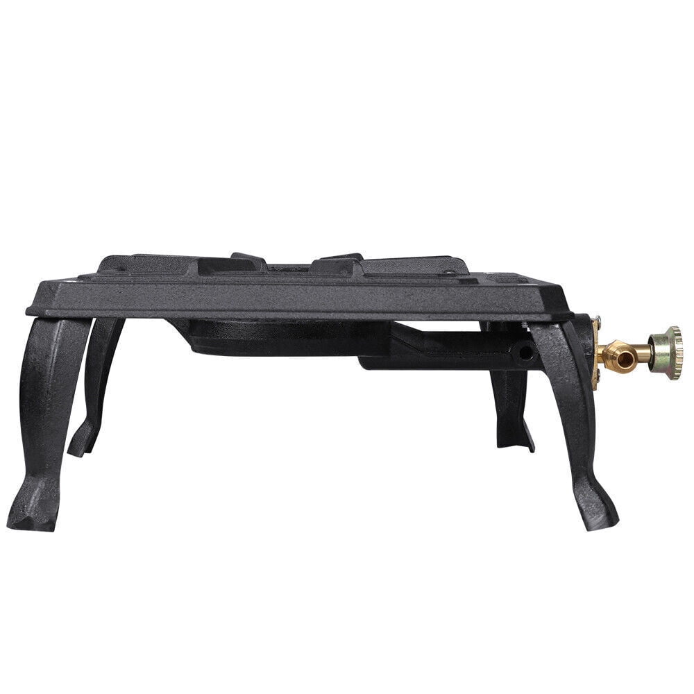 CJC Portable Stove Burner Cast Iron Propane LPG Gas Cooker for Patio Outdoor Camping BBQ, Not Include Adapter