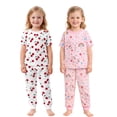 thumbnail image 2 of BenBen Kids Toddler Girl Pajamas Pj Set Short Sleeve Snug Fit Soft & Cozy Sleepwear Loungewear 2-Pack - Size 2Y to 10Y, 2 of 4