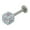 Light Blue, variant on Labret Monroe Surgical Steel 14G Cube Shape with Jewels - 4 Colors Available