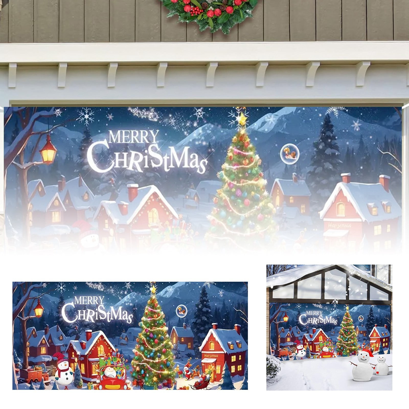 Bannière De Porte De Garage Décoration Papier Peint Fête De