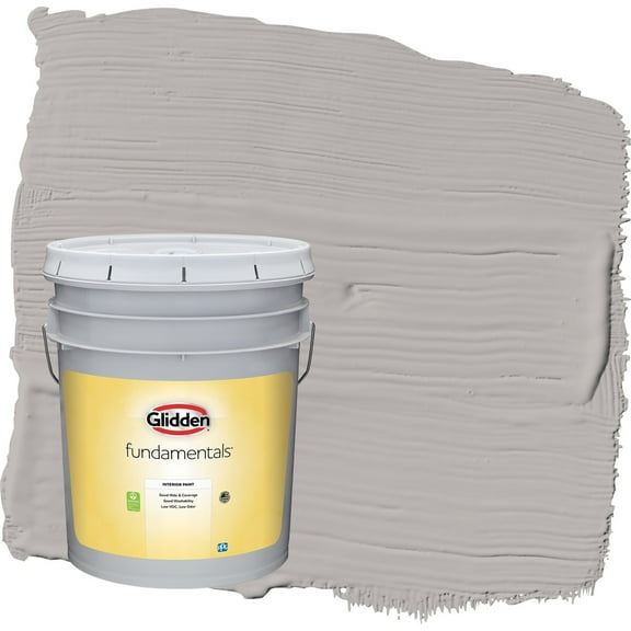 Glidden Fundamentals Gray Marble / Grey Flat Interior Paint, 5 Gallon