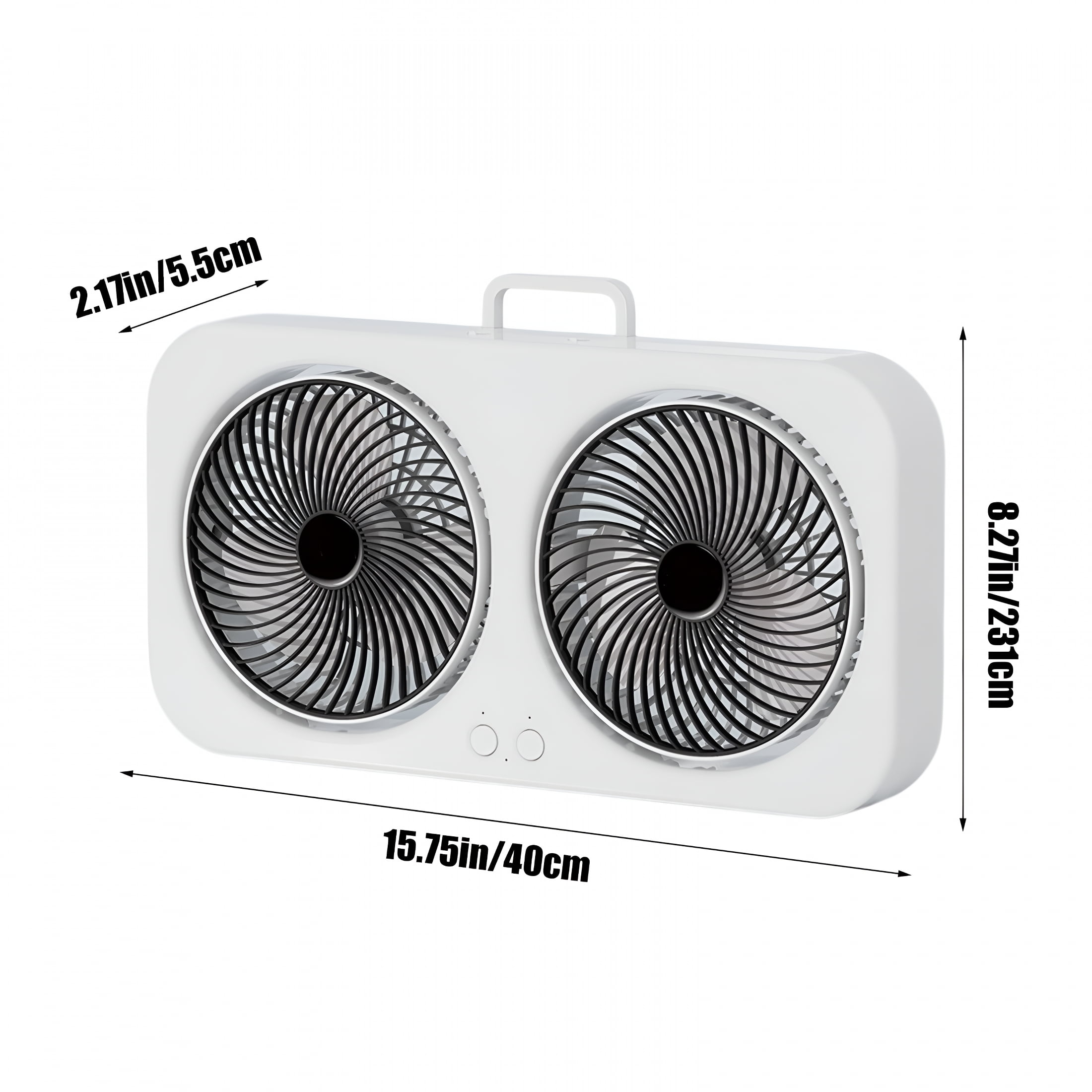 HIBIBUD 2026 New Twin Window Fan with Hook 3 Levels Adjustable Window Fans Two-Way Wall Mountables Desktop Portable Fan for Home,Kitchen,Bedroom,Office for Cooling, Ventilation, Air Circulation.