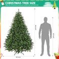 thumbnail image 3 of Tcbosik 7FT Pre-Lit Artificial Christmas Tree with 700 Warm LED Lights, Hinged Xmas Tree with 2231 Branch Tips for Holiday Decoration, Includes Metal Stand, Green, 3 of 7