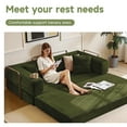 thumbnail image 6 of Noble House Modern 2-in-1 Convertible multi-style Modular Sofa Bed with Memory Foam Mattress and removable  pillow, No Assembly Space-Saving Sleeper Sofa for Living Room,Green, 6 of 11