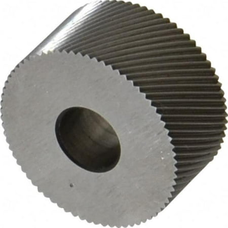 

Made in USA 3/4 Diam 80° Tooth Angle Standard (Shape) Form Type Cobalt Right-Hand Diagonal Knurl Wheel 3/8 Face Width 1/4 Hole 96 Diametral Pitch 30° Helix Bright Finish Series KP