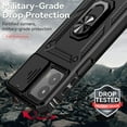 thumbnail image 5 of for Moto G 5G 2023 Case with Slide Camera Cover HD Screen Protector [ Grade 16ft. Drop Tested]  Ring Holder Kickstand Protective Phone Case for Motorola Moto G 5G 2023, Black, 5 of 17