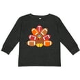 thumbnail image 3 of Inktastic Thanksgiving Cute Football Turkey Boys or Girls Long Sleeve Toddler T-Shirt, 3 of 5