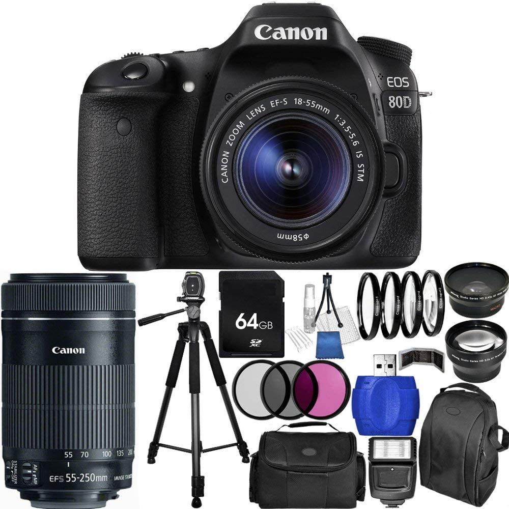Canon EOS 80D DSLR Camera with EF-S 18-55mm f/3.5-5.6 IS STM Lens & EF