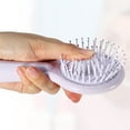 thumbnail image 4 of 1pc Women Comfortable Airbag Hair Comb for Straight Curly Thick Hair Purple ABS TPR, 4 of 6