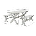 thumbnail image 6 of Safavieh Marina Outdoor Traditional 3 Piece Dining Set, 6 of 8
