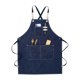 thumbnail image 1 of Delantal de lona para hombres, delantal de trabajo resistente con bolsillos, delantal impermeable resistente al desgaste para herramientas para jardín, taller de manualidades y garaje, azul marino, 1 of 1