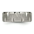 thumbnail image 3 of Auriga Fine Jewelry Titanium Beveled Edge Notched 8mm Band for Men Size 11, 3 of 6