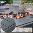 thumbnail image 6 of SUMMIT LIVING 9-Piece Outdoor Patio Dining Set with 8 Swivel High-Back Padded Chairs & 1 Expandable Metal Steel Table, Black & Tan, 6 of 13