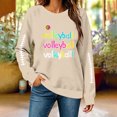 thumbnail image 4 of Trikvn Volleyball Graphic Sweatshirts for Women Casual Crewneck Long Sleeve Pullovers Fall Sports Fan Tops Letter Print Comfortable Activewear, 4 of 8