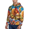 thumbnail image 3 of Sikiie Vibrant Picnic Food Spread Men's Hoodie, Essentials Hoodie, Sweatshirt, Pullover Hooded Sweatshirt for Men-Small, 3 of 7
