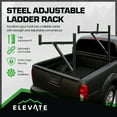 thumbnail image 2 of Elevate Outdoor Truck Ladder Rack Adjustable Steel Pickup Bed Cargo Carrier, Black, 2 of 9