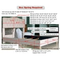 thumbnail image 5 of BSHTI Modern King Size Platform Bed Frame with Upholstered Headboard and wood slats support for Livingroom, Box Spring Required, 5 of 5