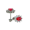 Red, variant on ZURSANA Earrings for Women, 925 Sterling Silver Sunflower Small Earings, Eye of Nature Design, Birthday and Christmas Gift for Women
