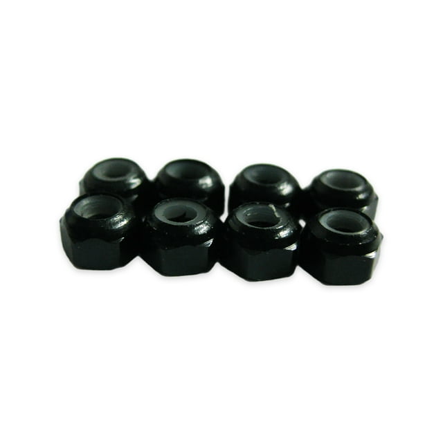 Tuerca de seguridad de nailon Vogacara 8 piezas M3 para Hobbico Dromida Aleación de aluminio Negro