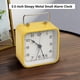 thumbnail image 3 of Reloj Despertador Cuadrado de Metal Pequeño, Reloj Silencioso de Escritorio para Estudiantes, Reloj de Cuarzo Luminoso para Dormir, Reloj Azul, 3 of 5
