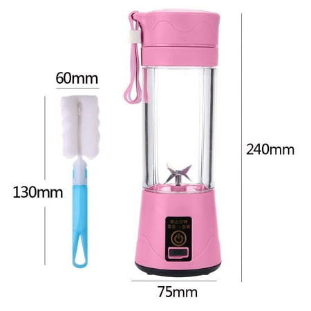 

380ml 6 Blades Mini USB Portable Electric Fruit Juicer Smoothie Maker Blender Rechargeable Juicer Cup Sports Bottle