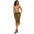 thumbnail image 2 of EDFBUYKRS Female Skirts Womens Skirt Sets 1 Piece Outfits Fall Women's Sequin Triangle Scarf Waist Chain Stage Performance Waist Wrap Fringe Sash Belly Dance Skirt, 2 of 2