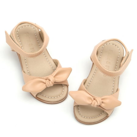 

Toddler Girl Nude Sandals Size 13 Easter Flower Girl Dress Shoes Open Toe Little Kid Summer Flats