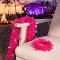 thumbnail image 7 of Gallickan Star Fluorescent Neck Ring Bracelet Set, 1pc Neon Glow in Dark Party Accessories, Blacklight Reactive Lei and Wristbands, Halloween Luau Costume Decoration, Magenta, 7 of 7