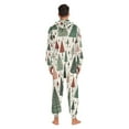 thumbnail image 6 of Christmas Trees Adult Onesie Pajamas Slim Fit Christmas One Piece Suit Pjs for Women and Men Hooded Zipper, 6 of 7