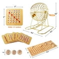 thumbnail image 4 of GSE Bingo Game, Bingo Game Set with Cage and Balls, Wood Bingo Master Board, 75 Wood Bingo Balls, Shutter Bingo Cards, Bingo Cage Ideal for Large Groups, Parties (Gold Cage with Accessory), 4 of 5