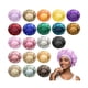 thumbnail image 1 of wonima11 20Pcs Satin Bonnets for Sleeping, Large Silk Hair Bonnet for Women Men, Wide Band Adjustable Sleep Cap for Curly Braids Dreadlocks Natural Hair (20 Colors), 1 of 1