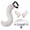 A01 Multicolor, variant on JOANKDMI Faux Fur Animal Tail and Ears Hair Clips Set with Bell Choker Collar Cute Costume Accessories for Halloween Theme Party Dress Up Anime Convention