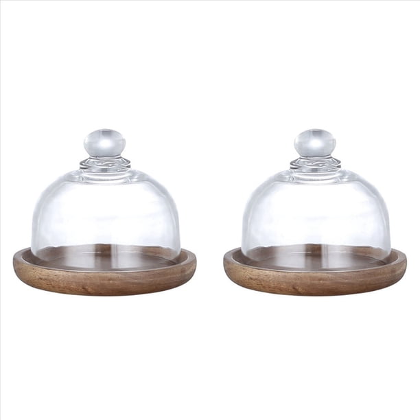 2X Mini Soporte Multifuncional para Servir Postres de Tartas de con Tapa Abovedada de Tartas para Hoteles DoméSticos