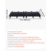 VEVOR Basketball Pole Pad, 71 inch Tall and 1.2 inch Thick Heavy Duty Wrap Around Pole Padding, Fits 2-6.3 Round & 4.5x4.5 inch Square Pole, All-weather Waterproof Protective Pad