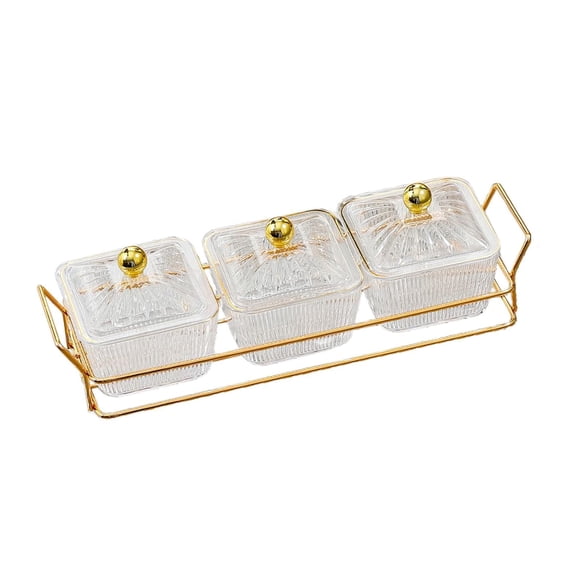 Cateissary Platos para servir divididos, elegante de frutos secos y bandeja de frutos secos para aperitivos, color marrón Almacenamiento y organización del hogar tipo 11