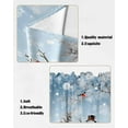 thumbnail image 6 of Christmas Valance For Windows Washable Swag Curtains - Christmas Snowman Fantasy Snowflake Blue Valances Kitchen Curtains Valances For Living Room Bedroom Short Swag Topper Curtains 36"x36"x2, 6 of 8