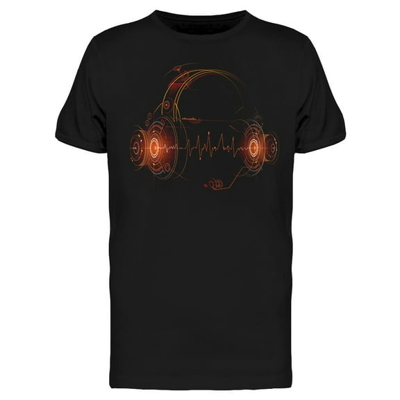 Headphone Futuristic T-Shirt Men -Image by Shutterstock, Male Large