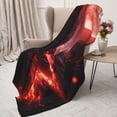 thumbnail image 3 of Gaeub Red Moon Lava Print Flannel Throw Blanket, Home Fleece Throw Blanket for Couch or Bed,Decorative Blankets,Lightweight Fuzzy Flannel Blanket-50"x40", 3 of 6