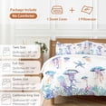 thumbnail image 6 of 3 Piece Coastal Jellyfish Duvet Cover Set Twin Size, Microfiber Comforter/Quilt Cover with Corner Ties and 2 Pillowcases, Summer Beach Nautical Ocean All Season Soft Bedding with Zipper Closure, 6 of 8