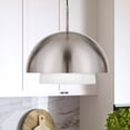 thumbnail image 2 of Evelyn&Zoe 15" Brushed Nickel Metal/Glass Pendant, 2 of 7